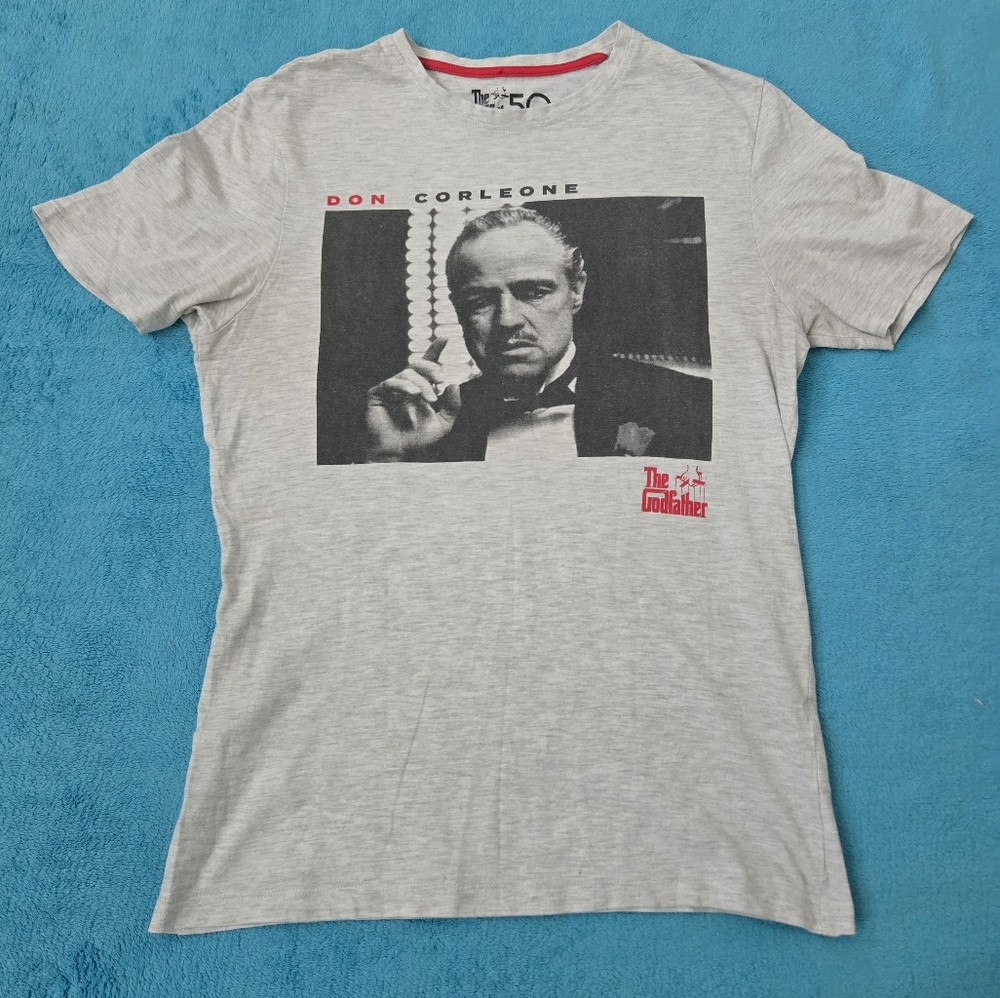 The Godfather Don Corleone Gray Graphic T-Shirt